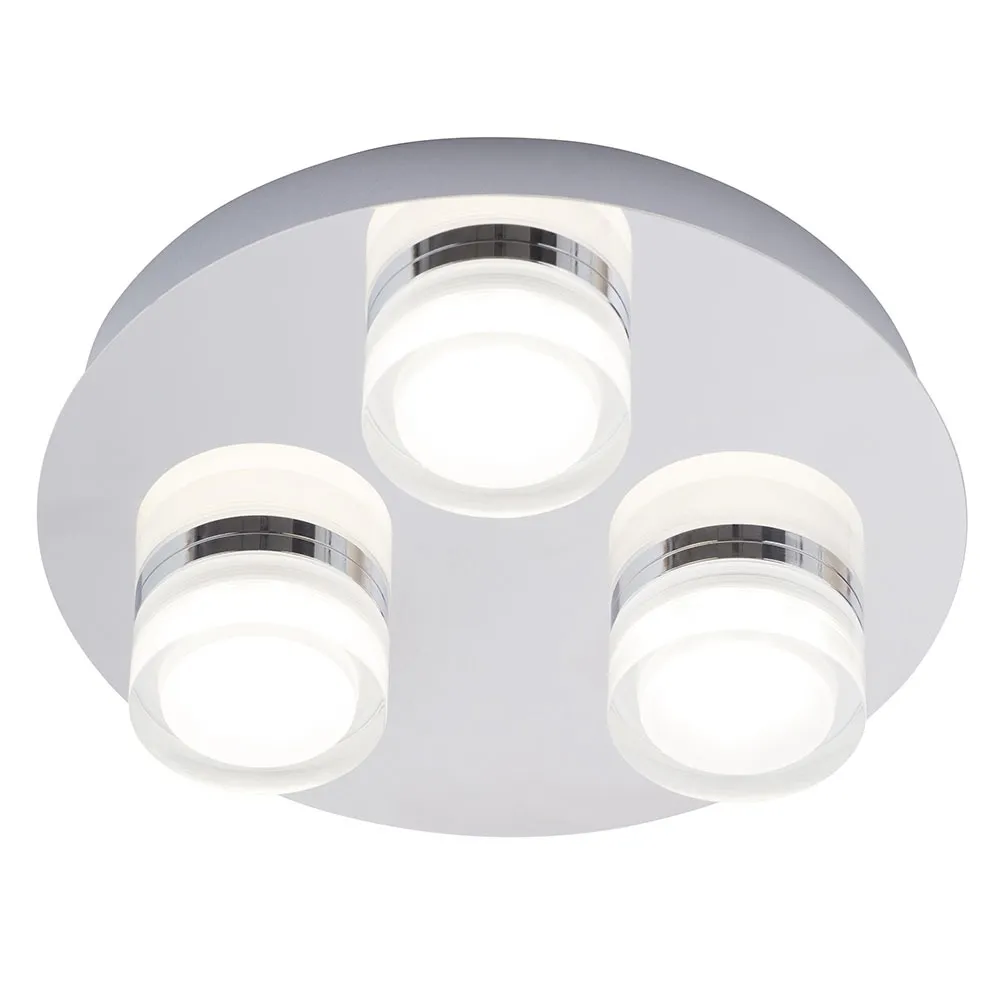 Brooke LED Bathroom Ceiling Spotlight Plate, Chrome 1