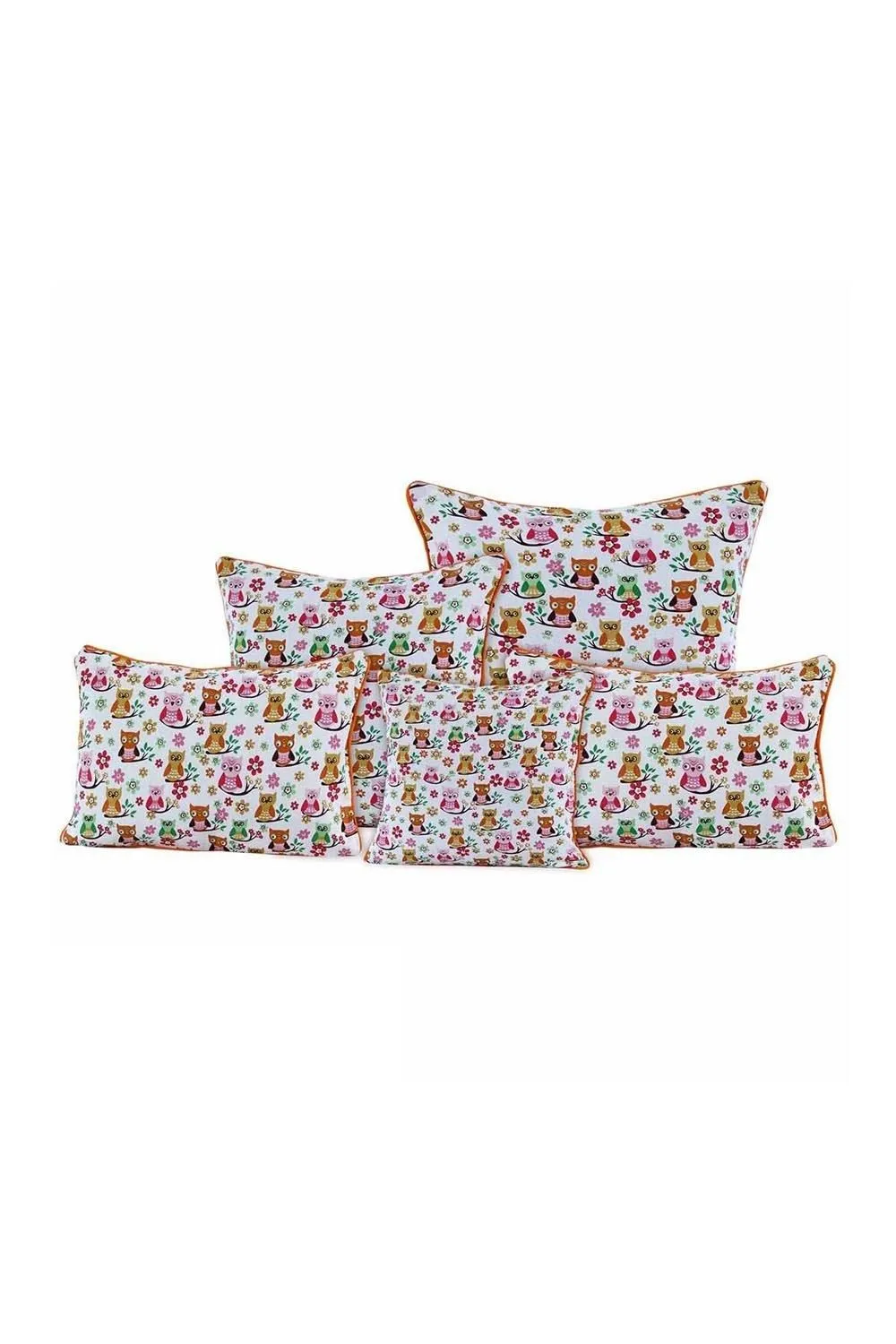 Homescapes Cotton Owls Cushion Cover 4