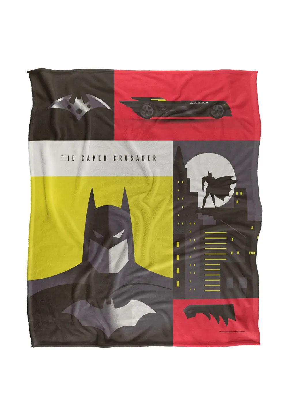 Warner Bros. Batman Icons Silky Touch Super Soft Throw Blanket 152 X 127 cm in White