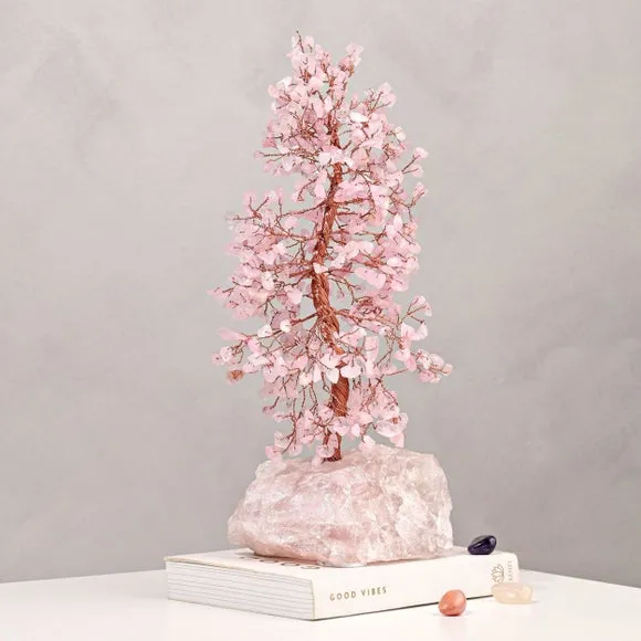 Serenity Love Rose Quartz Gemstone Tree 1