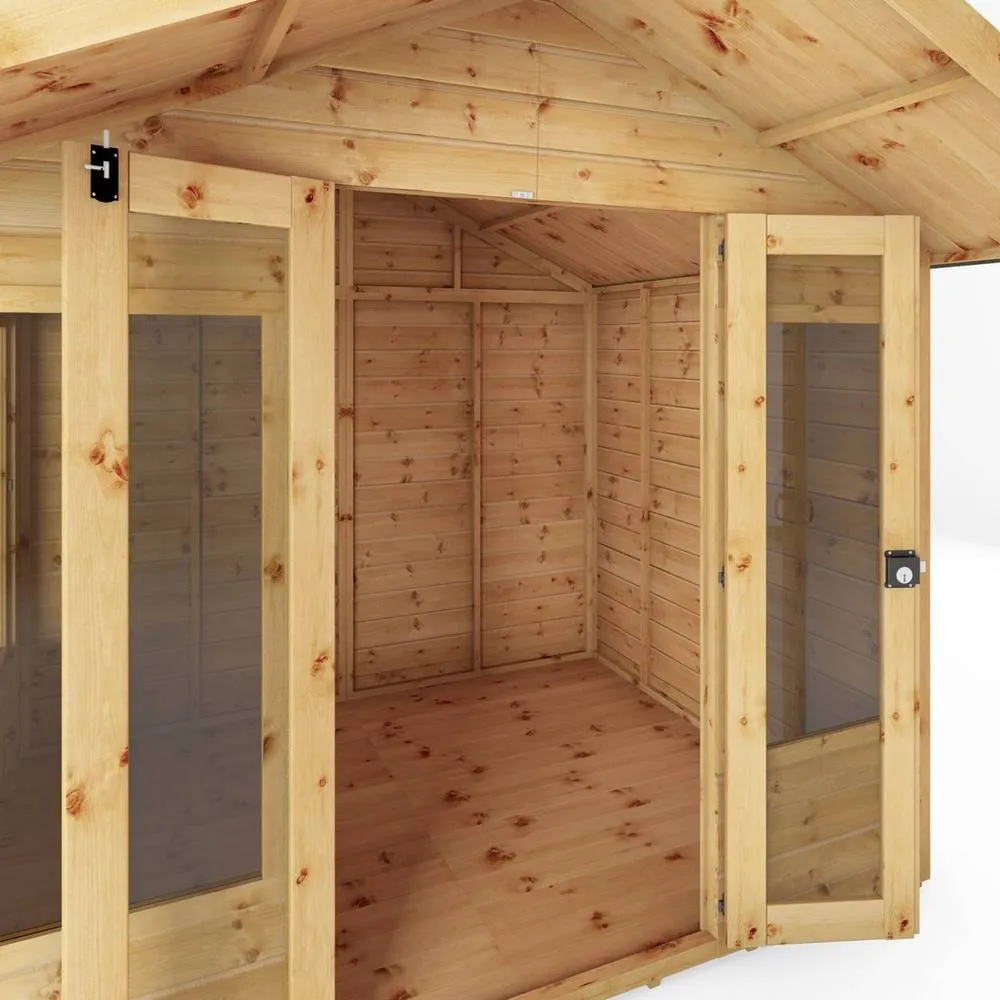 Mercia 6 x 8 Feet Premium Sussex Summerhouse - L243.2 x W249.4 x H227.8 cm in Light Brown 6