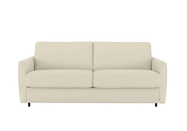 Alcova 3 Seater Leather Sofa Bed with Slim Arms - Sofas and Armchairs - In Time for Christmas