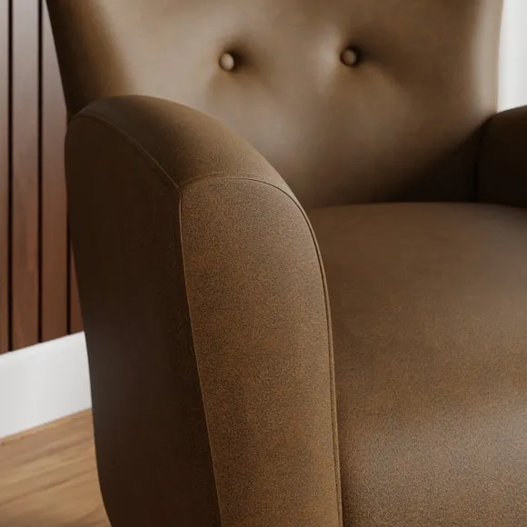 Sven Faux Leather Modern Wing Chair 3