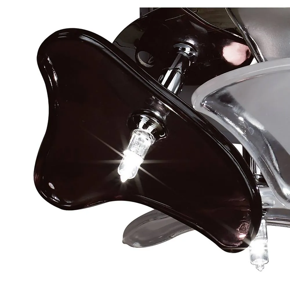 Netlighting Otto Ceiling Wall Chrome Black Glass 3 Light G4 CFL Compatible NOT LED 5
