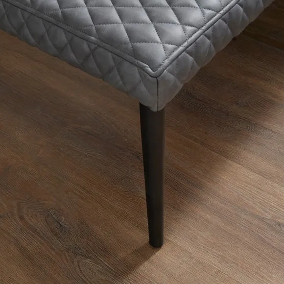 Montreal Corner Dining Bench, Grey Faux Leather 6