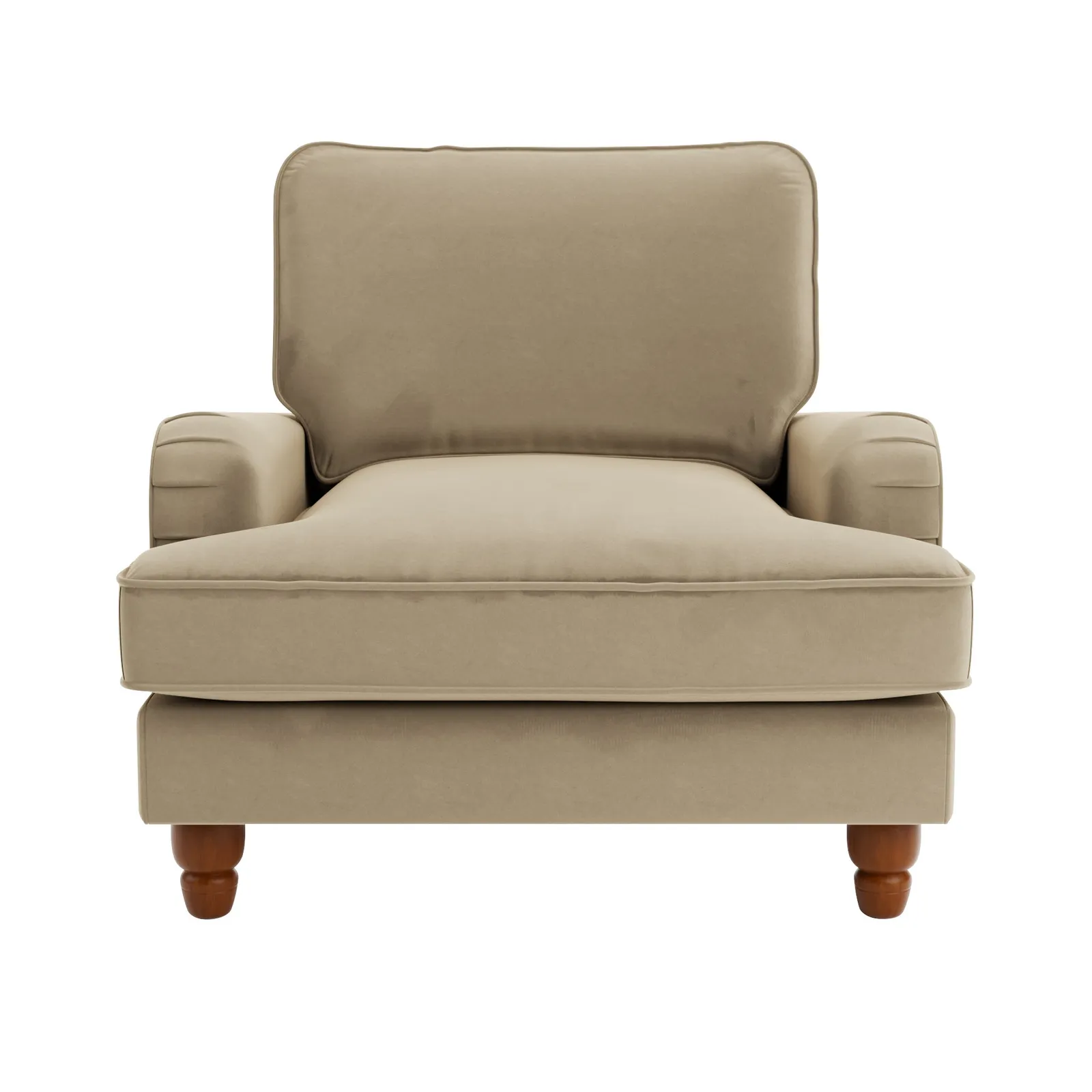 Beatrice Velvet Armchair Brown