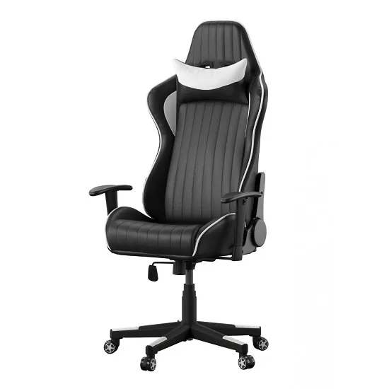 Throop Adjustable Recliner Office Chair In Black And White