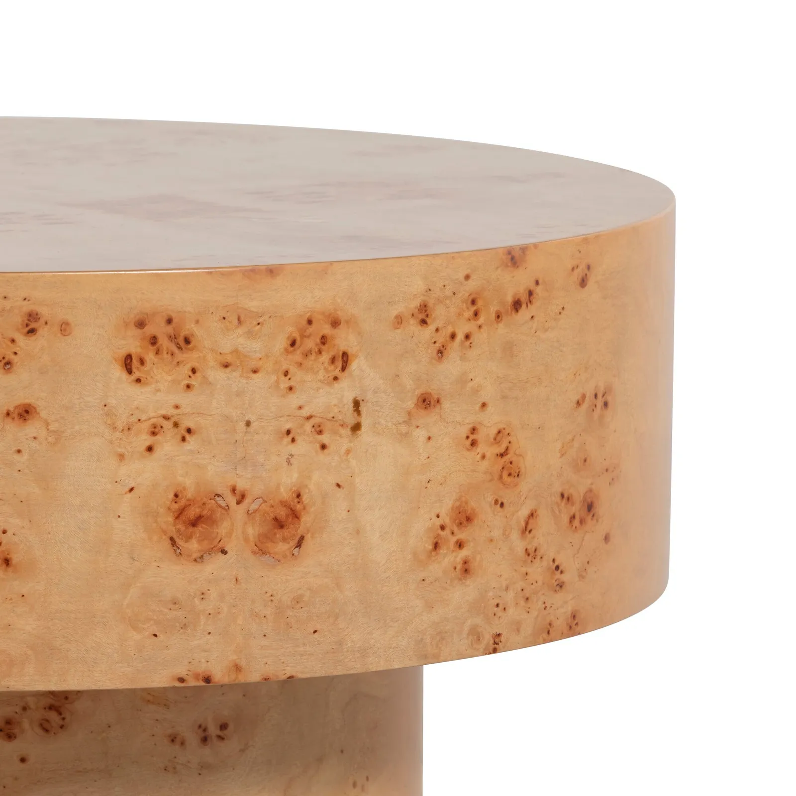 Castile Lamp Table, Round, Neutral Wood | Barker & Stonehouse 5