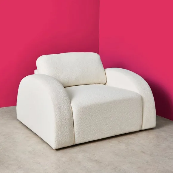 Yinka IIori Half Moon Boucle Snuggle Chair