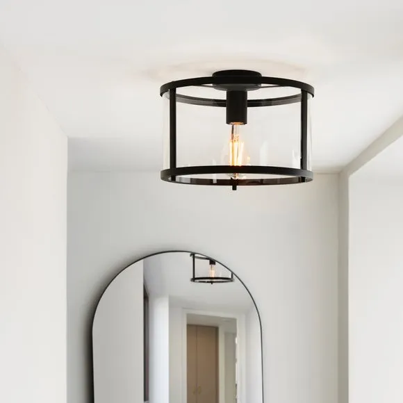 Vogue Beckett Industrial Flush Ceiling Light 1