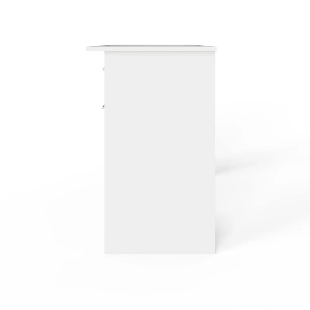 GFW Bailey 2 Drawer Desk in White 5