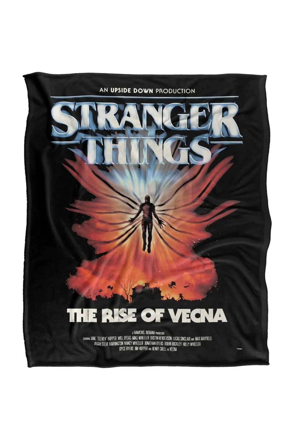 Stranger Things Vecna Rise Poster Super Soft Throw Blanket 152x127 Cm