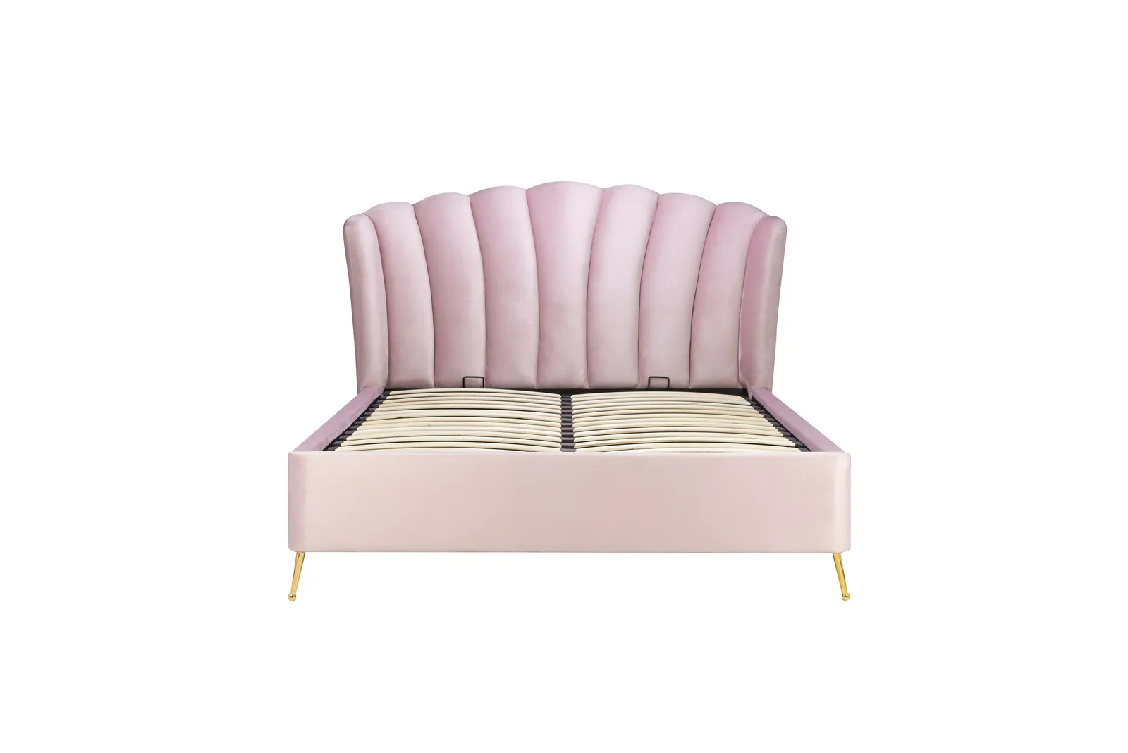Birlea Velvet Fabric Ottoman Bed Frame Storage Lottie in Pink 5