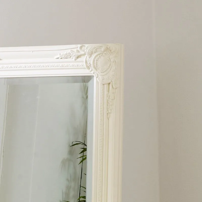 Melody Maison Cream Ornate Tall Slim Mirror 47cm X 142cm 2