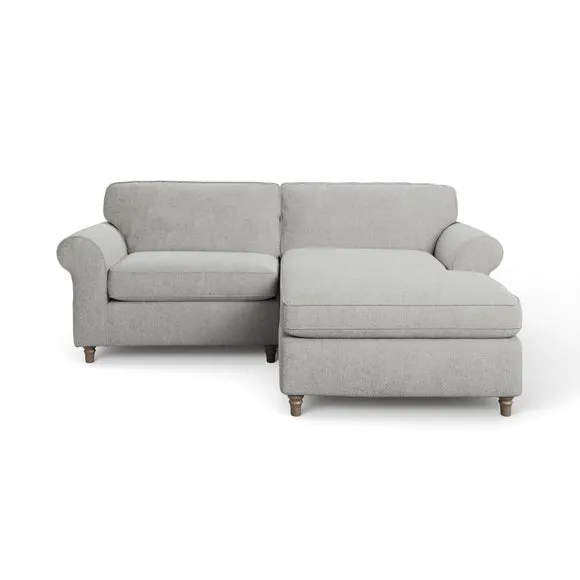 Flori Soft Chenille Corner Chaise Sofa 6