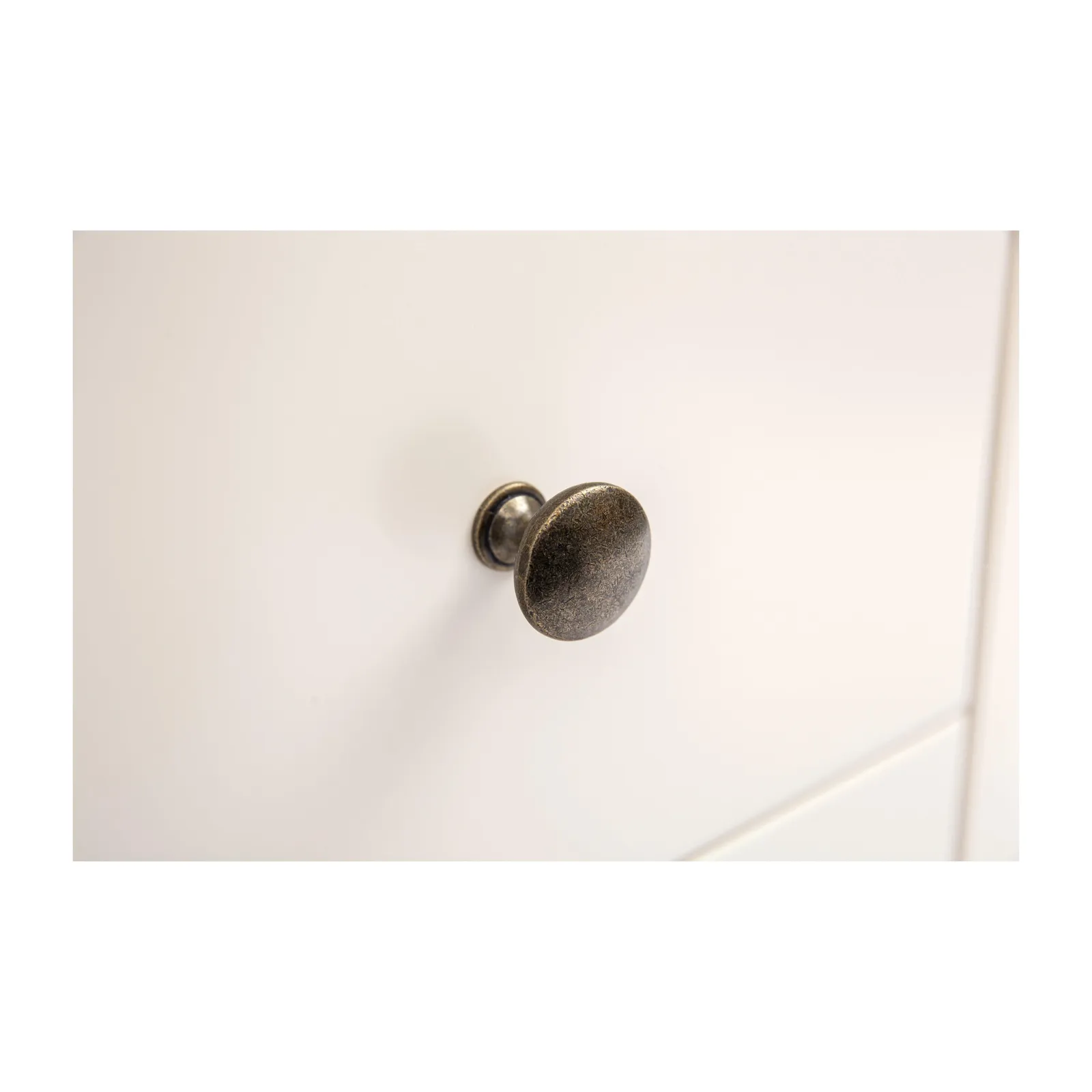 Cabinet Bits Maggiori 3 Drawer Dressing Table Set Brass Knob in Off-White 4