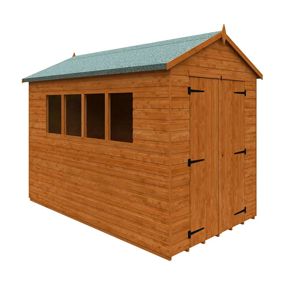 Buttercup Farm 10 x 6 Feet Workshop 12mm Shed - L295 x W175 x H240.5 cm in Burnt Orange