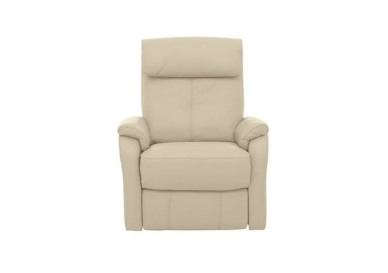 Rowan Leather Swivel Rocker Recliner Armchair - BV Bisque