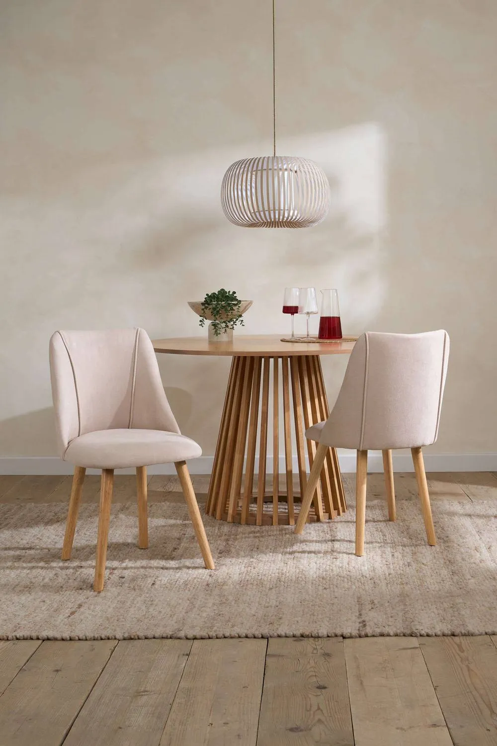 Birlea Kylo Pair Of Dining Chairs in Beige