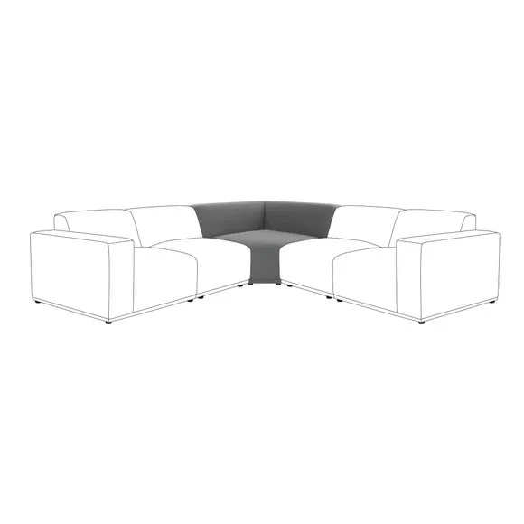 Modular Cruz Velvet Corner Seat