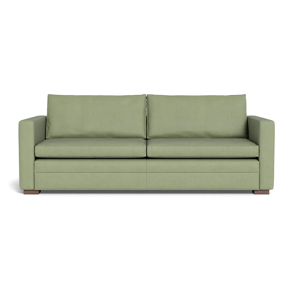 Heal's Palermo 4 Seater Sofa Siena Cotton Pistachio Walnut Feet