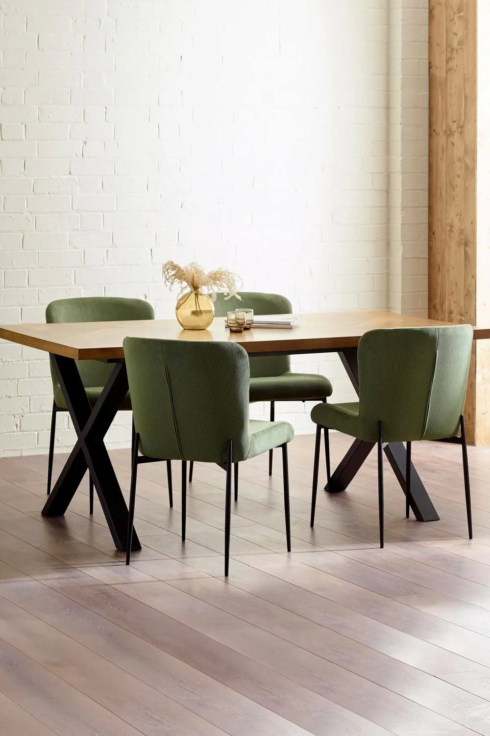 Julian Bowen Leonie Upholstered Dining Chair (Set of 2) in Green 2
