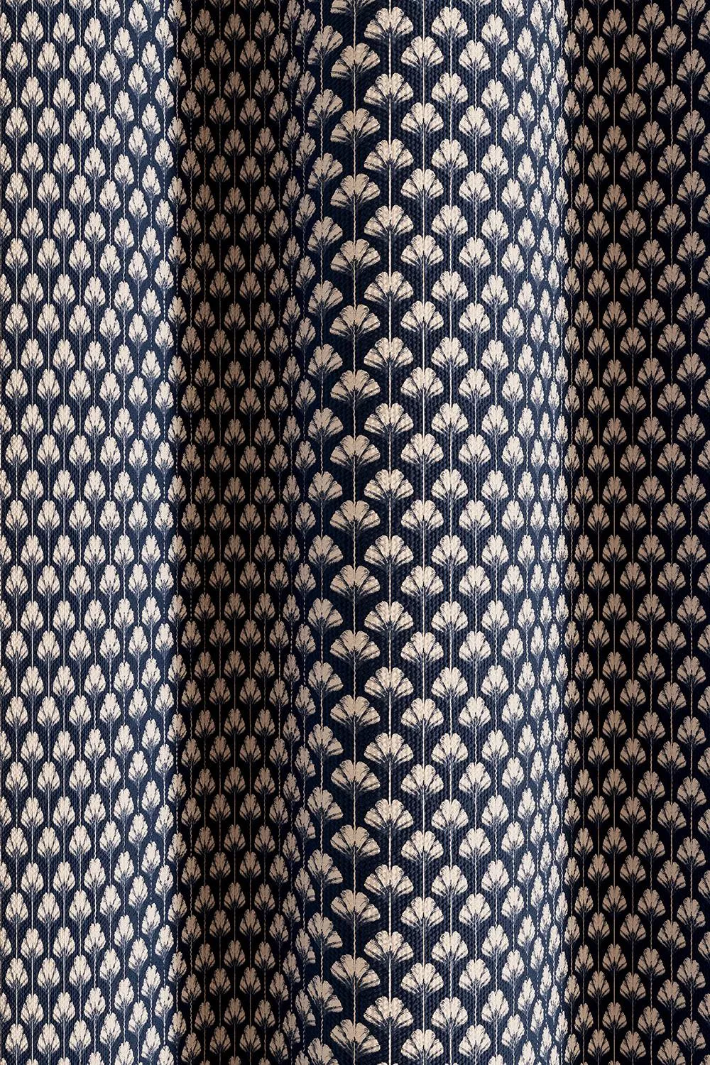 Ted Baker 'Palm Geo' Cotton Lined Curtains in Navy 3