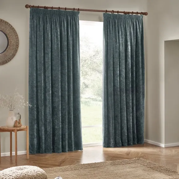 Yard Chenille Pencil Pleat Curtains