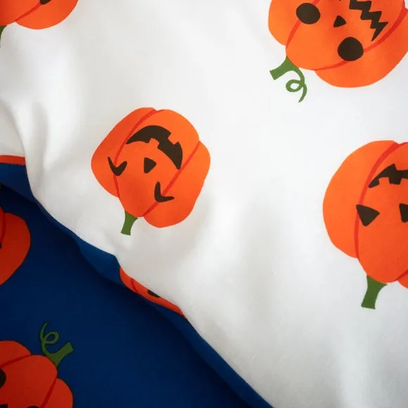 Catherine Lansfield Halloween Pumpkins Polycotton Duvet Cover and Pillowcase Set 4