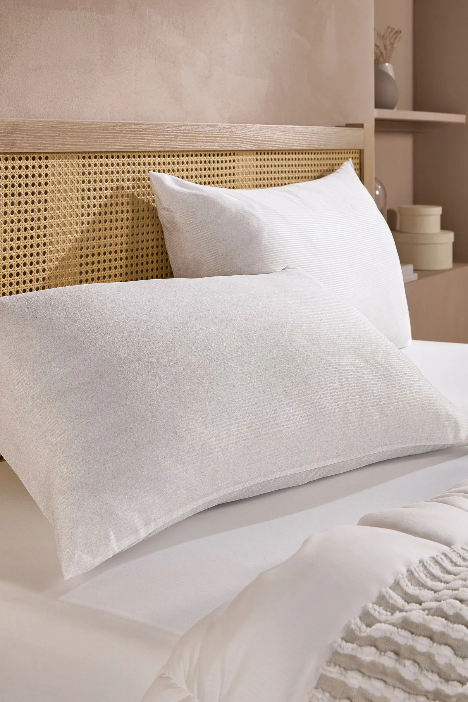 Snuggledown 2 Pack Hotel Medium Support Back Sleeper Pillow in White