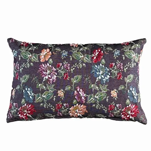 Daro Tapestry Blackcurrant Floral Rectangular Cushion 2