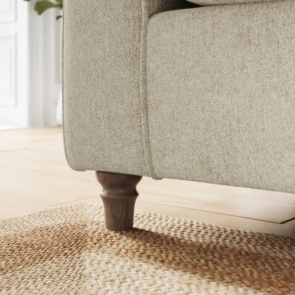 Flori Soft Chenille Corner Chaise Sofa 4