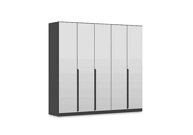 Leon 226cm 5 Door Hinged Wardrobe with 5 Mirror Doors
