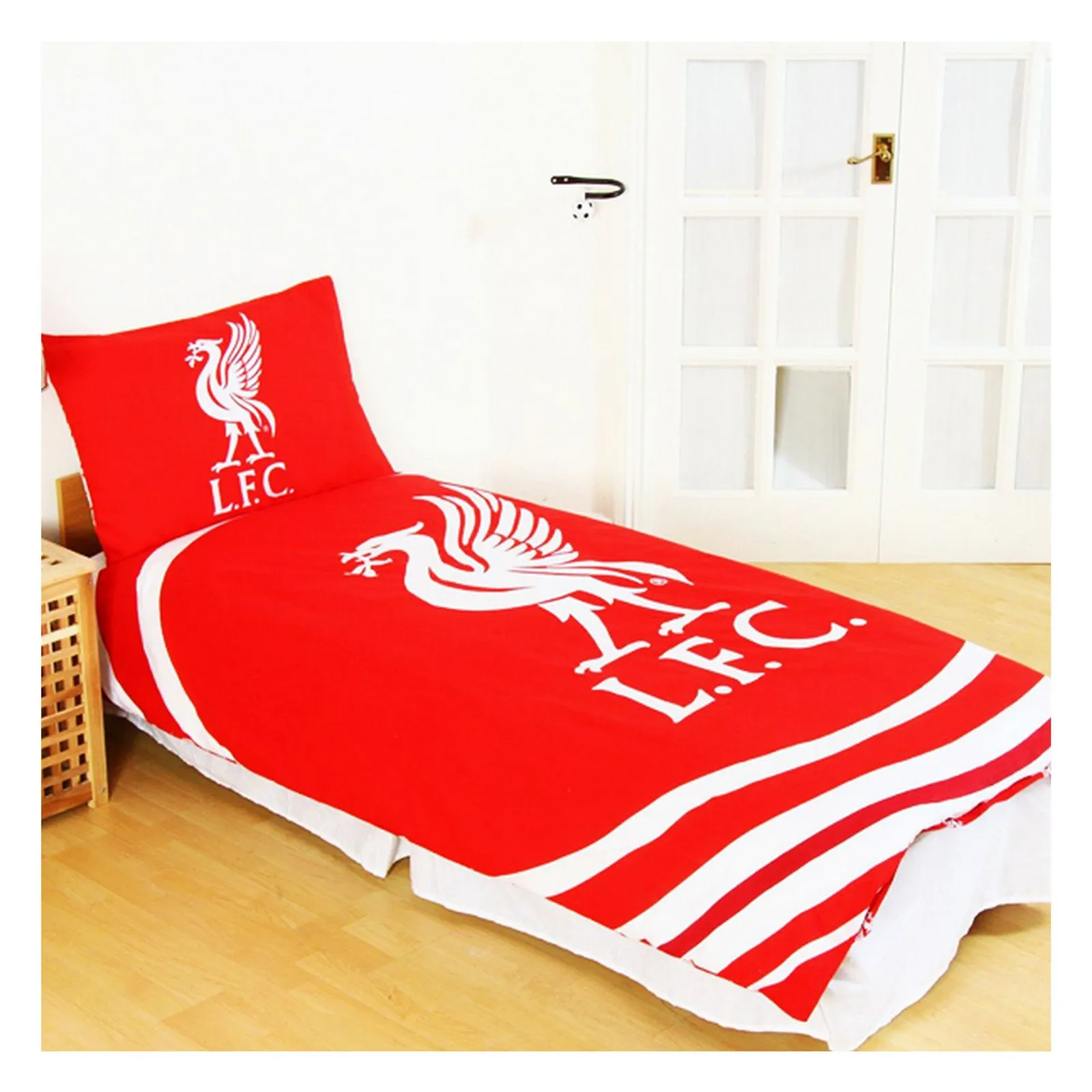 Liverpool FC Pulse Single Duvet Set in Red