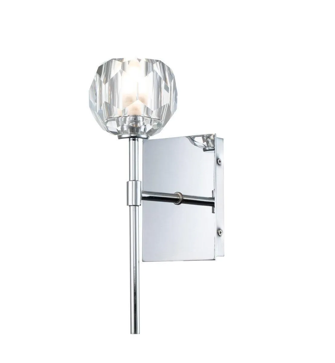 Netlighting Quoizel Regalia Wall Lamp Polished Chrome 3000K IP44 in Grey