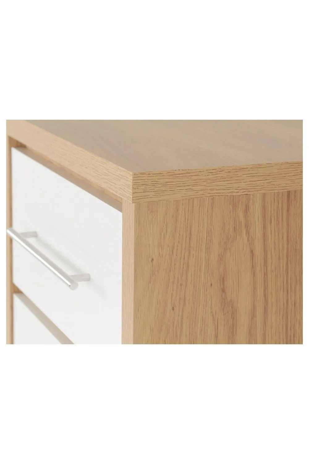 Seconique Seville 5 Drawer Narrow Chest in White 5