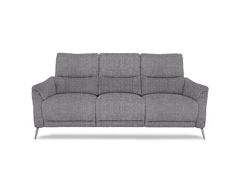 Daytona 3 Seater Fabric Power Recliner Sofa with Drinks Holder and Built-in Bluetooth Speaker - Anivia Grey