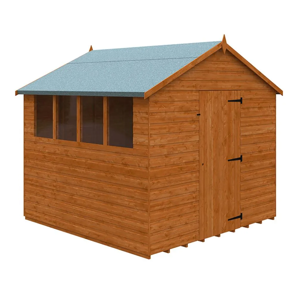 Buttercup Farm 8x8 Super Apex 12mm Shed - L235 x W235 x H231.9 cm in Burnt Orange