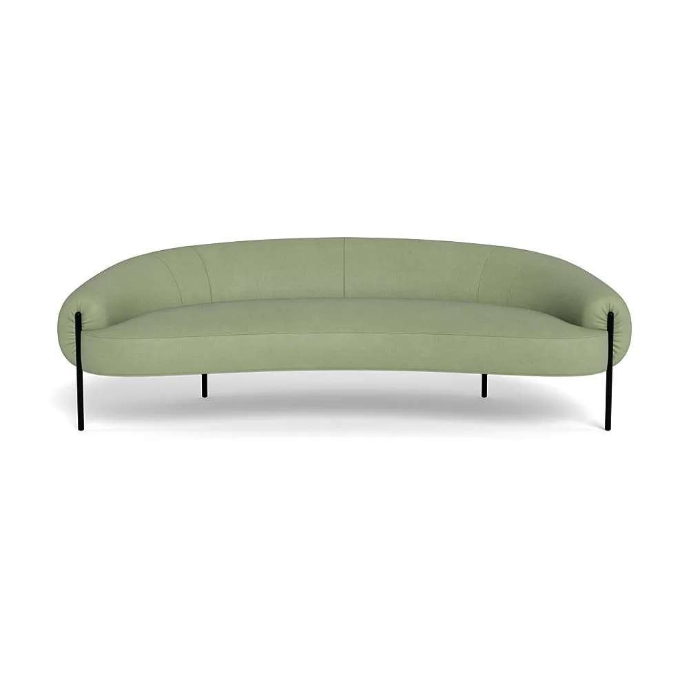 Heal's Isola 3 Seater Sofa Siena Cotton Pistachio Black Feet 1