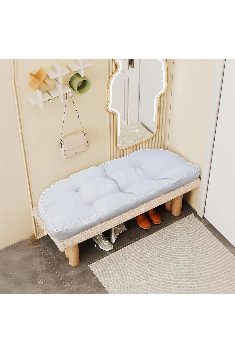 H&O Direct Outdoor Patio Seat Cushion Garden Chair Cushion in Grey