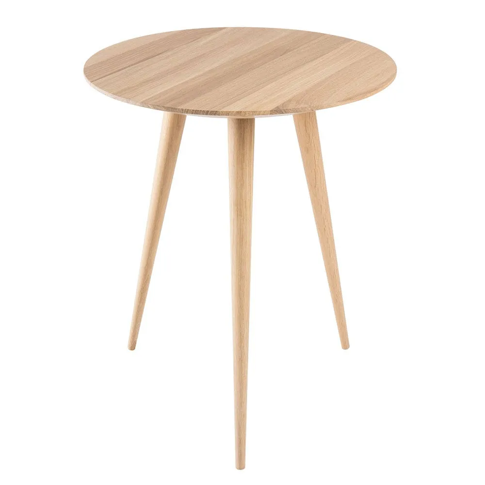 Gazzda Arp Side Table Dia 45cm White Oiled Oak 2