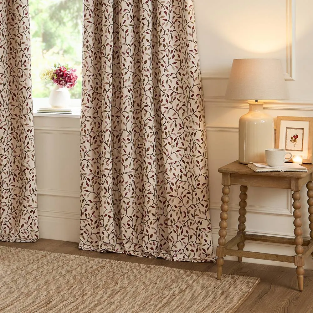 Voyage Maison Cervino Jacquard Pencil Pleat Curtain Pair in Purple 4