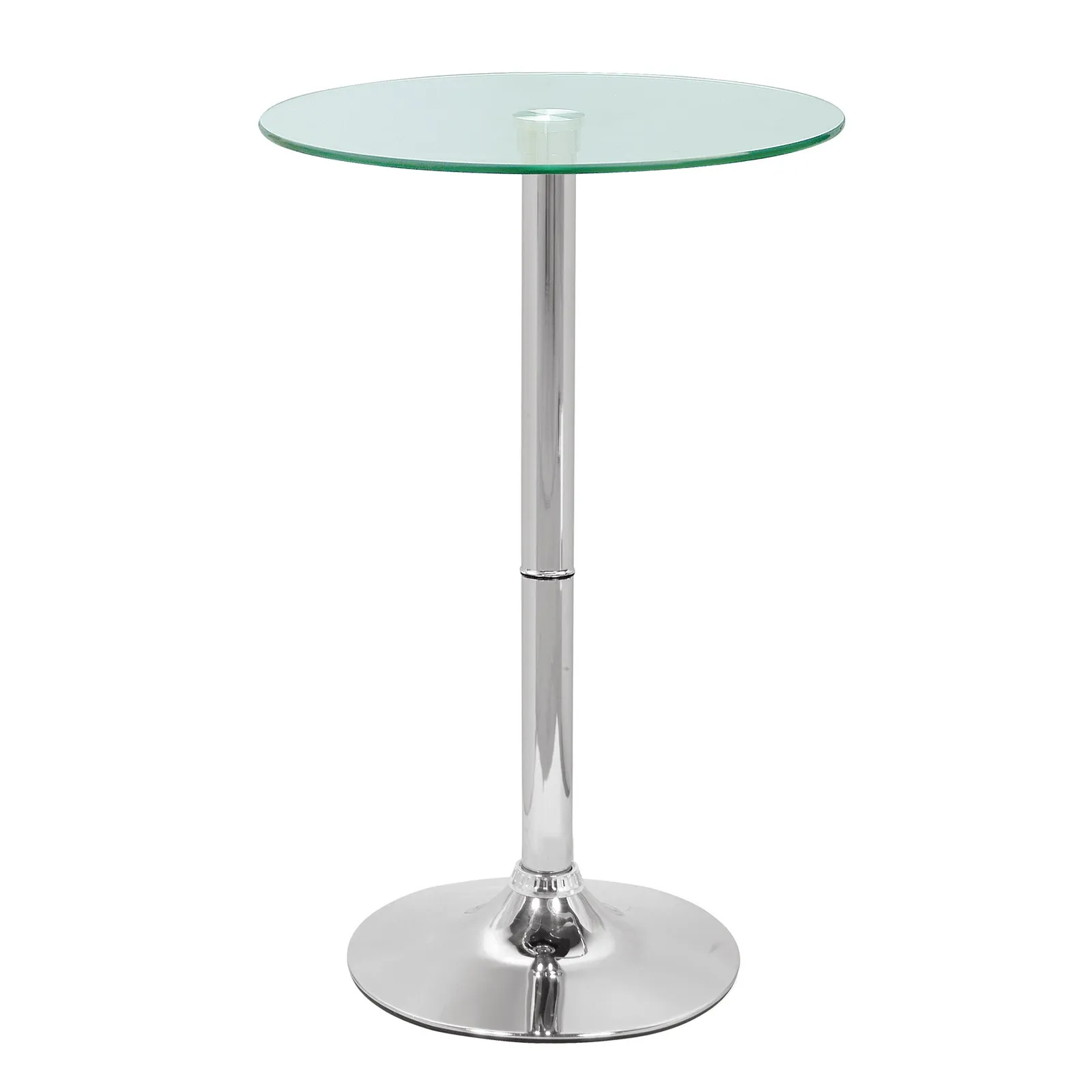 Galaxy Glass Bar Table Chrome