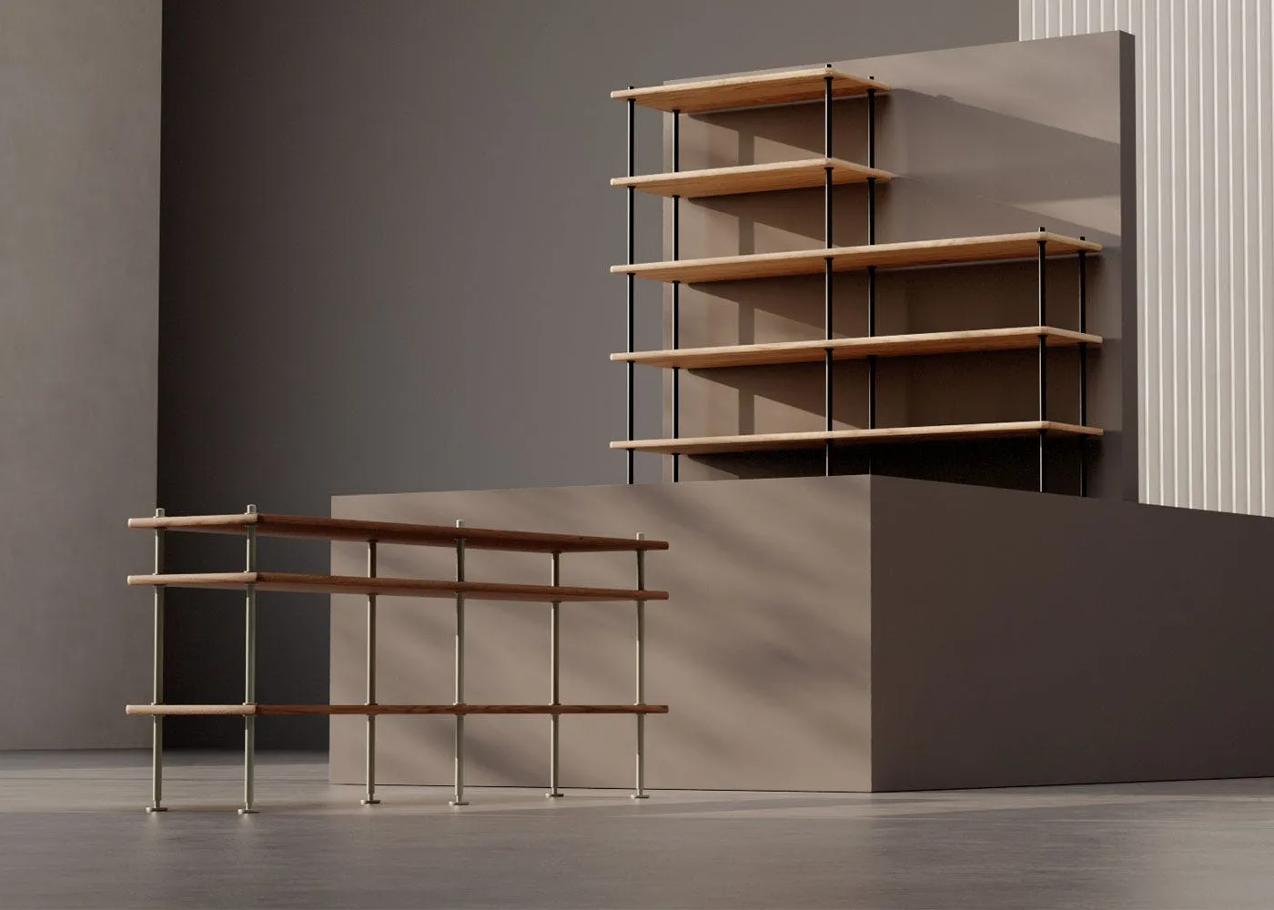 Carl Hansen & Son BM0253 Shelving System Configuration 2 Oiled Oak Black Legs 150x129cm 3