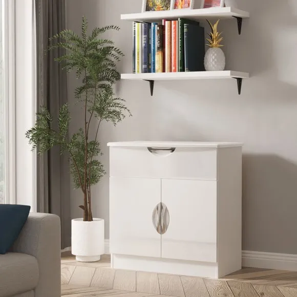 Rowe 2 Door 1 Drawer Small Sideboard 1