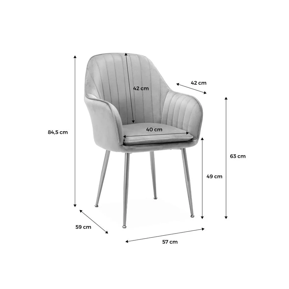 sweeek Accent chair with metal legs in Off-White 5