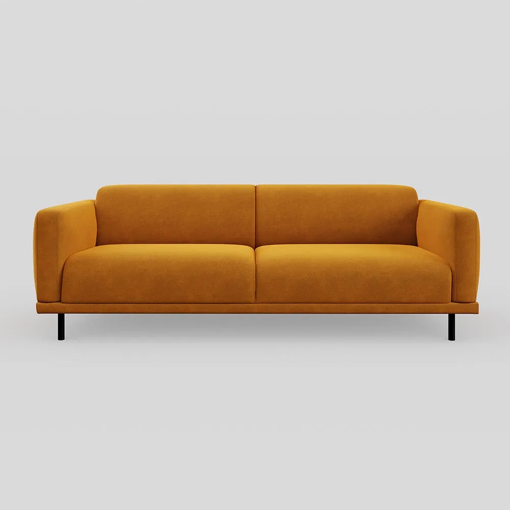 Heal's Harri 4 Str Sofa Smart Luxe Velvet Cognac 1