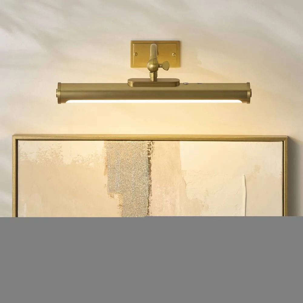 Netlighting Maris Rechargeable Picture Light Warm Brass Frosted Pc in Gold 2