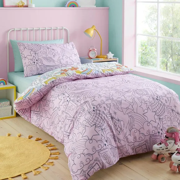 Bedlam Doodle Hobby Duvet Cover & Pillowcase Set 4