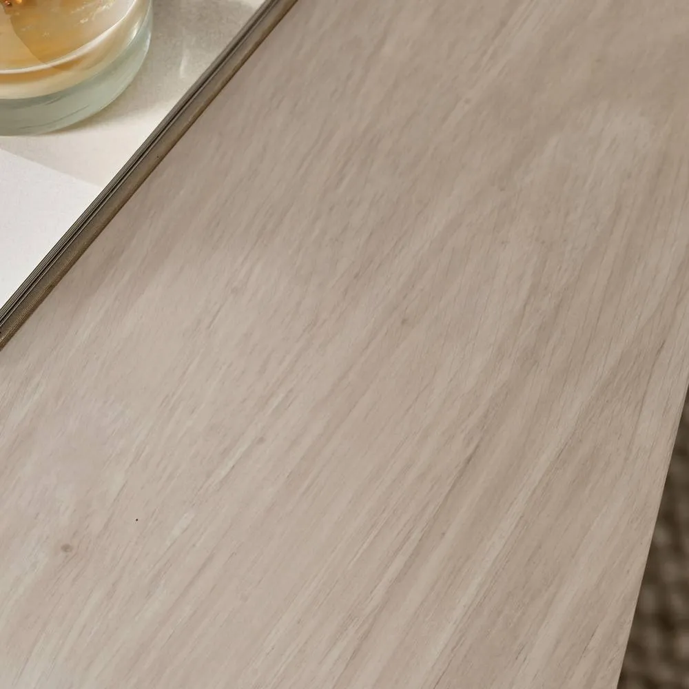 FurnitureboxUK Eden Rectangular Whitewashed & Light Grey Coffee Table in White 5